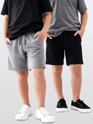 Denokids Szorty (2 pary) w kolorze czarnym i szarym rozmiar: 116