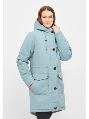 Derbe Parka przeciwdeszczowa w kolorze błękitnym rozmiar: 38