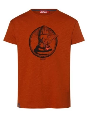 Derbe T-shirt męski Mężczyźni Bawełna pomarańczowy nadruk,