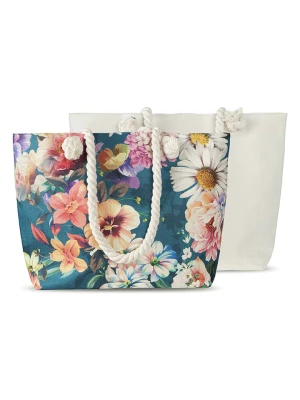 Descanso Torba plażowa "Novara" w kolorze niebieskim ze wzorem - 60 x 43 cm rozmiar: onesize