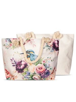 Descanso Torba plażowa "Verde" w kolorze kremowym ze wzorem - 60 x 43 cm rozmiar: onesize
