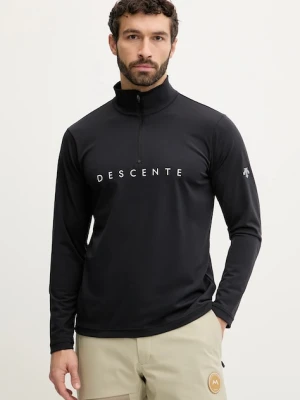 Descente longsleeve funkcyjny CHEST LOGO T-NECK kolor czarny DW5FLT01MU