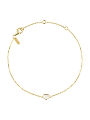 Design Letters bransoletka ze srebra pokrytego złotem damska 90501022PEARL