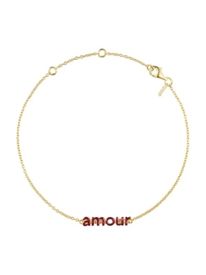 Design Letters bransoletka ze srebra pokrytego złotem damska 90501024BURAMOUR