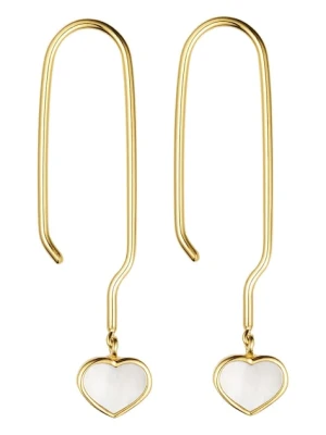 Design Letters kolczyki ze srebra pokrytego złotem 90405006PEARL