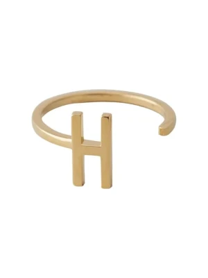 Design Letters pierścionek ze srebra pokrytego złotem