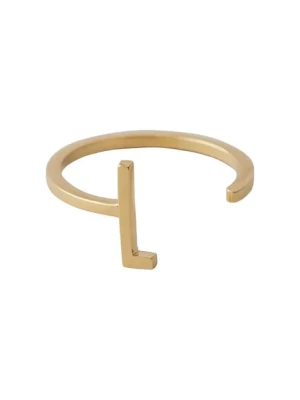 Design Letters pierścionek ze srebra pokrytego złotem