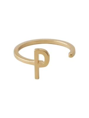 Design Letters pierścionek ze srebra pokrytego złotem
