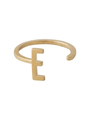 Design Letters pierścionek ze srebra pokrytego złotem