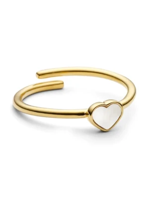 Design Letters pierścionek ze srebra pokrytego złotem 90606003PEARL