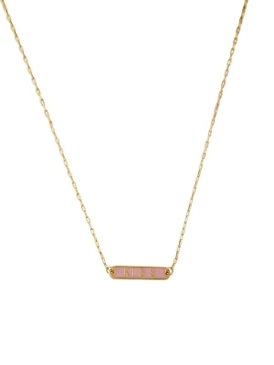 Design Letters Pozłacany naszyjnik "Kiss" - dł. 45 cm rozmiar: onesize