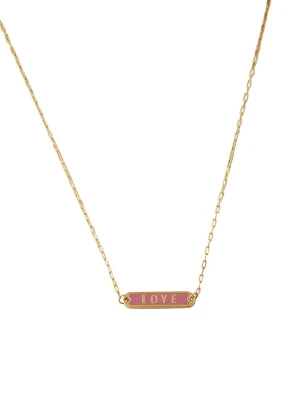 Design Letters Pozłacany naszyjnik "Love" - dł. 45 cm rozmiar: onesize