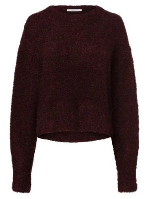 Designers Remix Sweter damski z dodatkiem alpaki Kobiety Wełna czerwony marmurkowy,