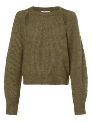Designers Remix Sweter damski z dodatkiem alpaki Kobiety Wełna zielony marmurkowy,
