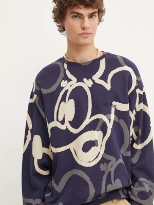 Zdjęcie produktu Desigual bluza bawełniana OHIO x Disney męska kolor granatowy wzorzysta 24WMSK17