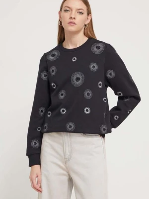 Desigual bluza JOYTA damska kolor czarny z aplikacją 24SWSK07