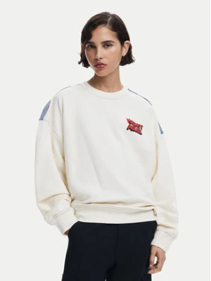 Desigual Bluza Mickey Mouse 25SWSK39 Écru Regular Fit