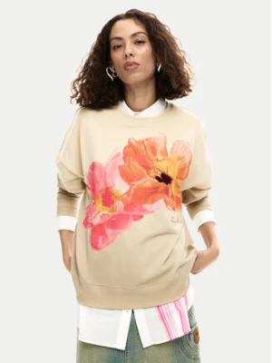 Desigual Bluza Noah 26SWSK05 Beżowy Regular Fit