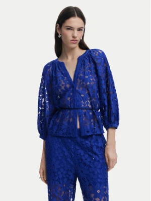 Desigual Bluzka 25SWBW24 Niebieski Regular Fit