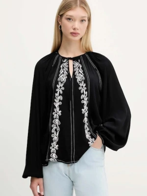 Desigual bluzka TALLO damska kolor czarny wzorzysta 25WWBW07