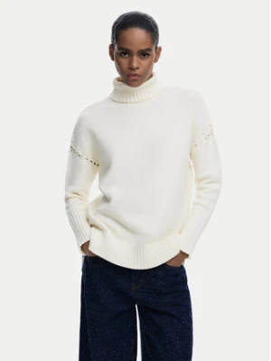 Desigual Golf Vantaa 25WWJF11 Biały Relaxed Fit