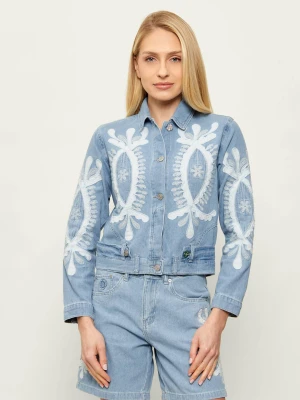 Desigual Jeansowa kurtka CHAQ_BORDER | Regular Fit niebieski