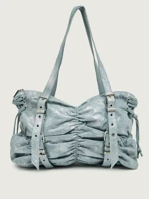 Desigual Jeansowa torebka na ramię LEIRIA FRUNCIDO