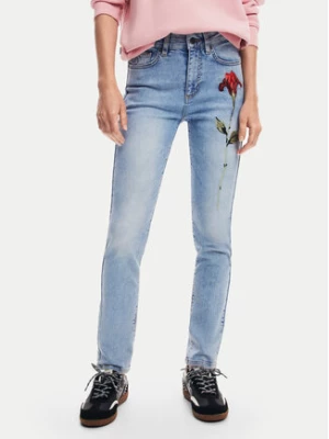 Desigual Jeansy Aina 24WWDD19 Niebieski Skinny Fit