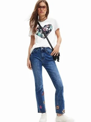 Desigual jeansy damskie high waist