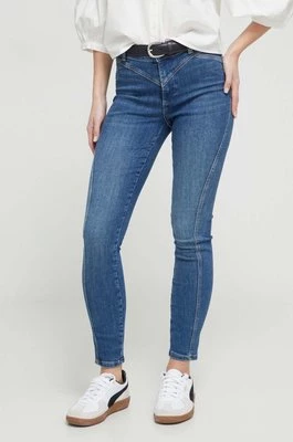 Desigual jeansy MANHAT damskie kolor granatowy 24SWDD47