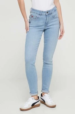 Desigual jeansy DELAWAR damskie kolor niebieski 24SWDD26