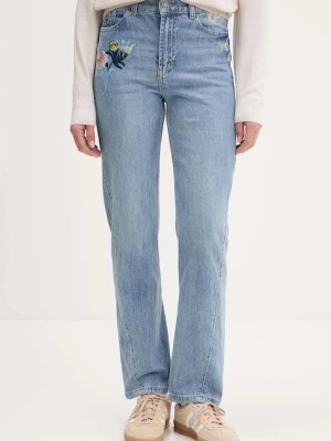 Desigual jeansy SUNFLO damskie high waist 25WWDD23