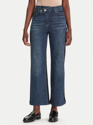 Desigual Jeansy Twist 25WWDD14 Granatowy Wide Leg