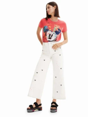 Desigual jeansy x Disney damskie medium waist