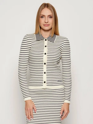 Desigual Kardigan | Slim Fit kremowy