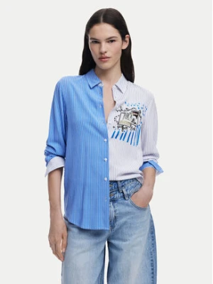 Desigual Koszula A Perfect Ride 25SWCW36 Niebieski Regular Fit