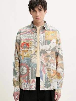 Desigual koszula bawełniana COLOR męska kolor multicolor regular z kołnierzykiem klasycznym 25SMCW10