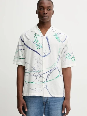 Desigual koszula bawełniana MAX męska kolor beżowy relaxed 25WMCW06
