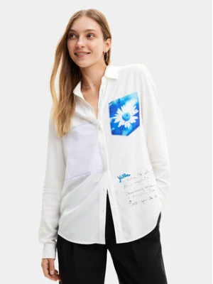 Desigual Koszula Genova 24SWCW21 Biały Regular Fit