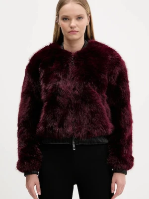 Desigual kurtka bomber RASPBERRY kolor bordowy przejściowa 25WWEW67