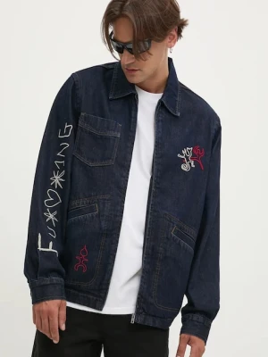 Desigual kurtka jeansowa AARON granatowy