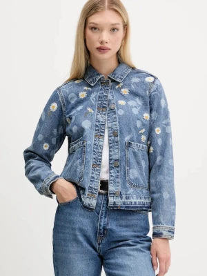 Desigual kurtka jeansowa DAISY kolor niebieski przejściowa 25WWED15