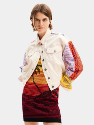 Desigual Kurtka jeansowa Julie 24SWED02 Écru Regular Fit