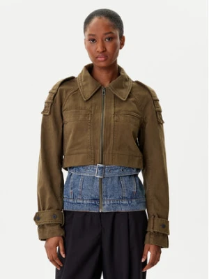 Desigual Kurtka jeansowa Tropez 25WWEW54 Zielony Regular Fit