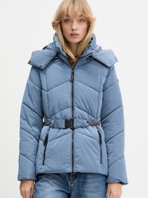 Desigual kurtka LYN kolor niebieski zimowa 25WWEW60