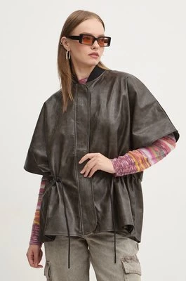 Desigual kurtka RICHMOND damska kolor brązowy przejściowa oversize 24WAIP02