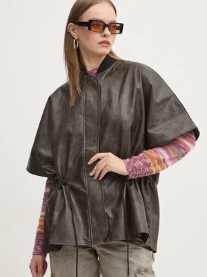 Desigual kurtka RICHMOND damska kolor brązowy przejściowa oversize 24WAIP02