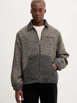 Desigual kurtka z dodatkiem wełny RUSTIC FABRIC kolor czarny przejściowa 25WMEW11