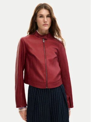 Desigual Kurtka z imitacji skóry Ariel 26SWEW09 Czerwony Regular Fit