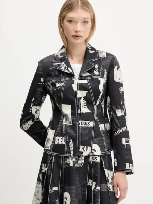 Desigual marynarka NEWSPAPER BLAC